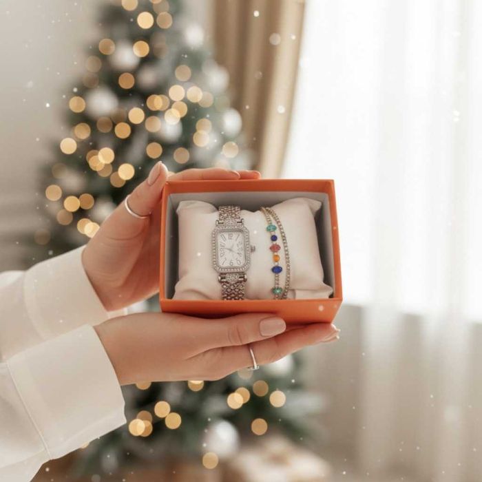 Часовник и гривни в комплект – завършена визия без усилие