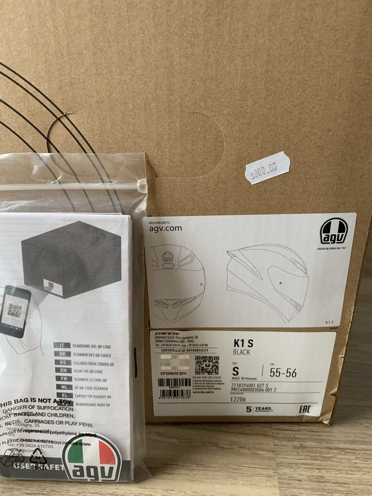 Vand casca AGV K1S  mar S (55-56)aproape noua