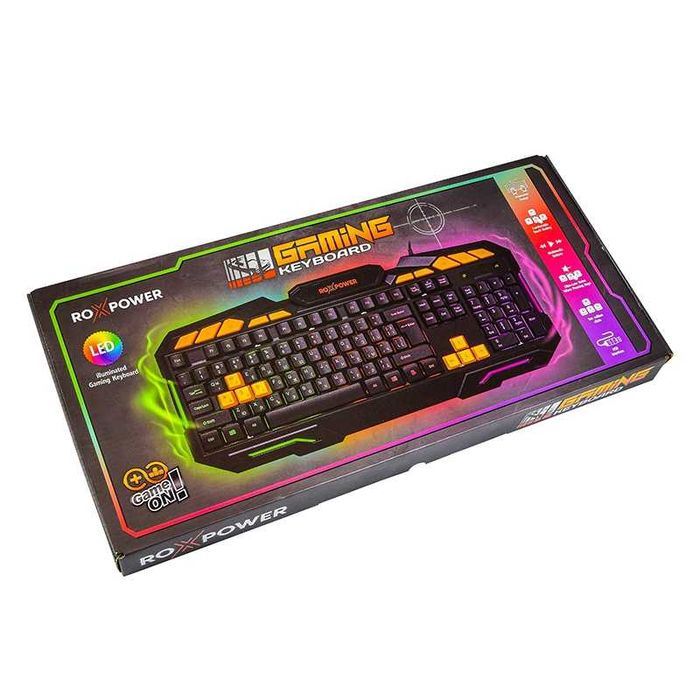 Промоция! Геймърска клавиатура LED ROXPOWER G 8100 GAMING Черна