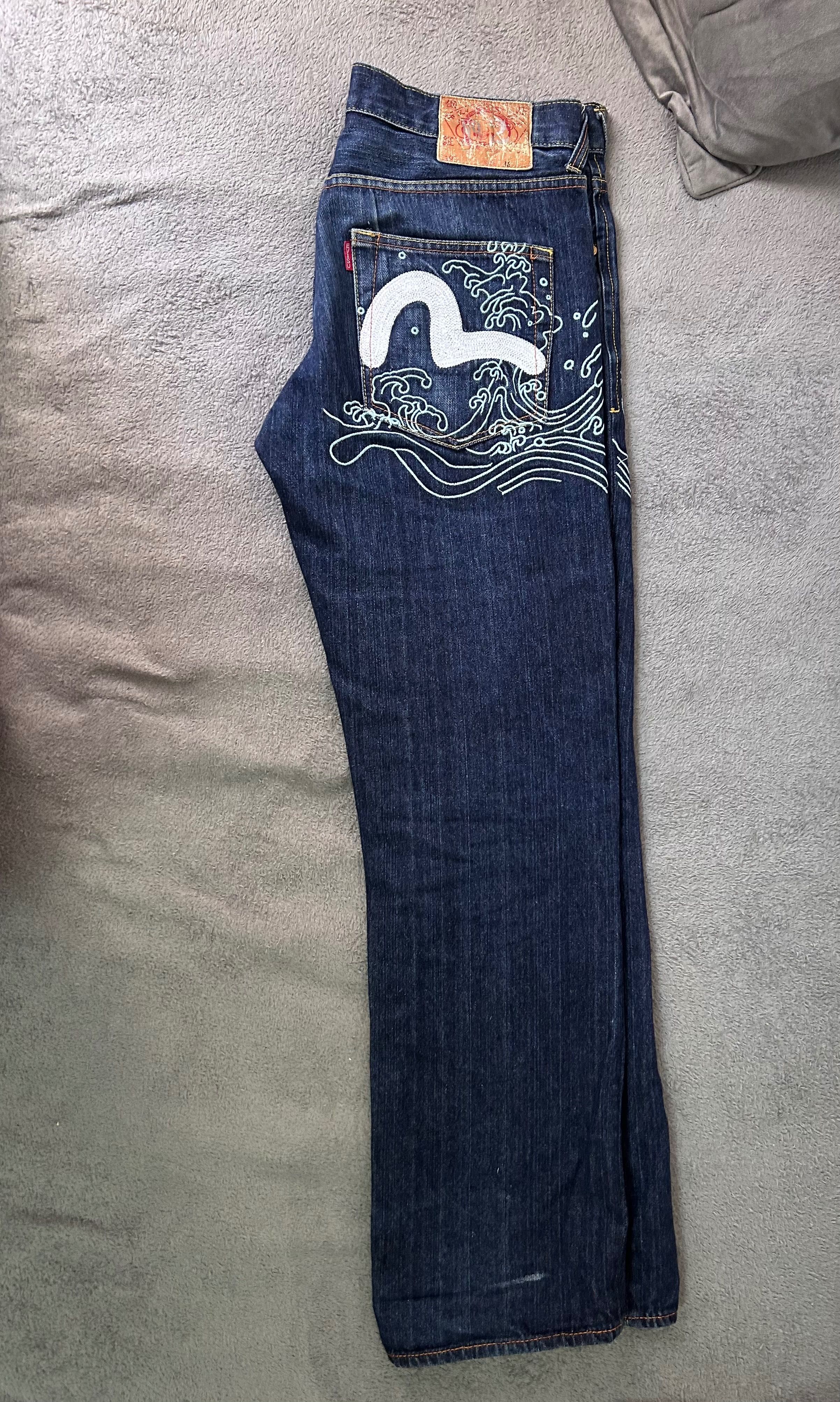 Evisu authentic rare pants with fish