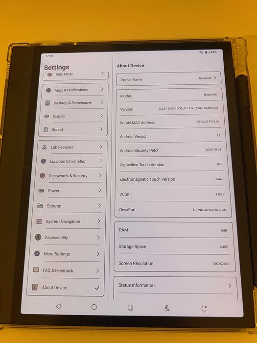 Електронен четец BOOX - Note Air4 C