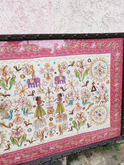 Огромна антикварна бродерия, ръчна изработка