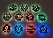 Suport auto pentru pahare cu lumina inteligenta LED cu logo