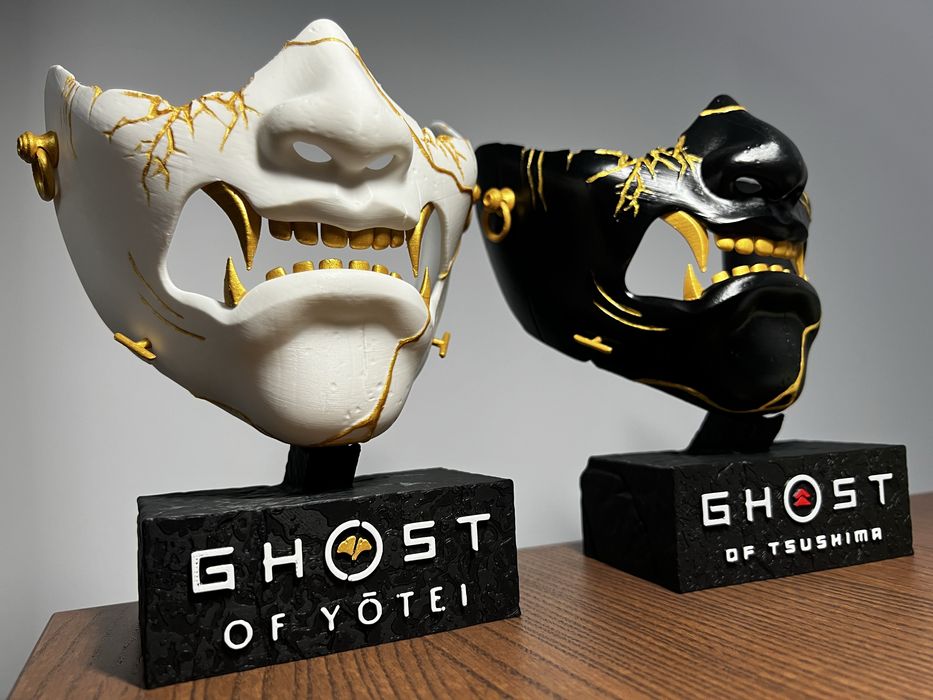 Ghost Of Yotei Set 2 Măști / Ghost of Tsushima + Suporturi