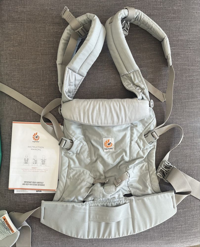 Ергономична раница Ergobaby Adapt Soft Touch Cotton Pearl Grey