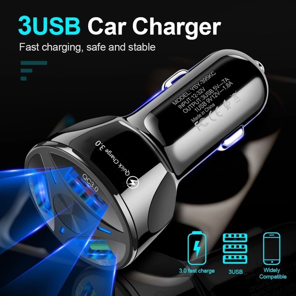 Автомобильное зарядное устройство Fast Charge быстрая зарядка USB юсб