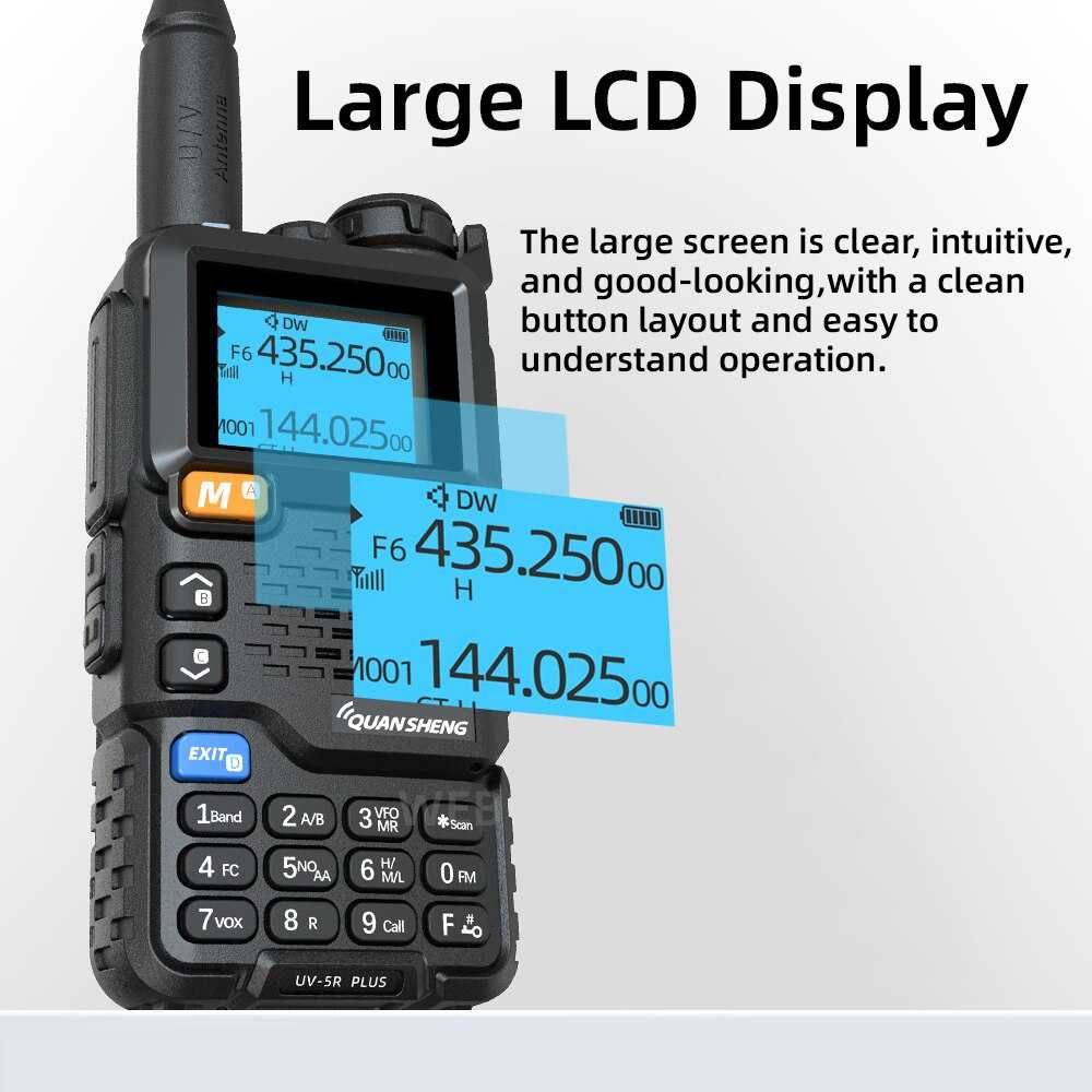 Радиостанция QUANSHENG UV-5R Plus 5W 50-600MHz FM Авио честоти Промо