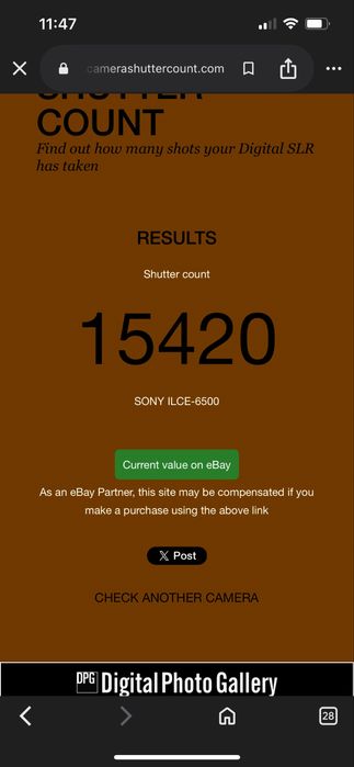 Aparat foto Sony a6500 in stare superba