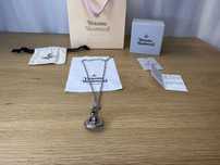 Colier Vivienne Westwood ”world’s end orb”, bilă mov, argintiu mic