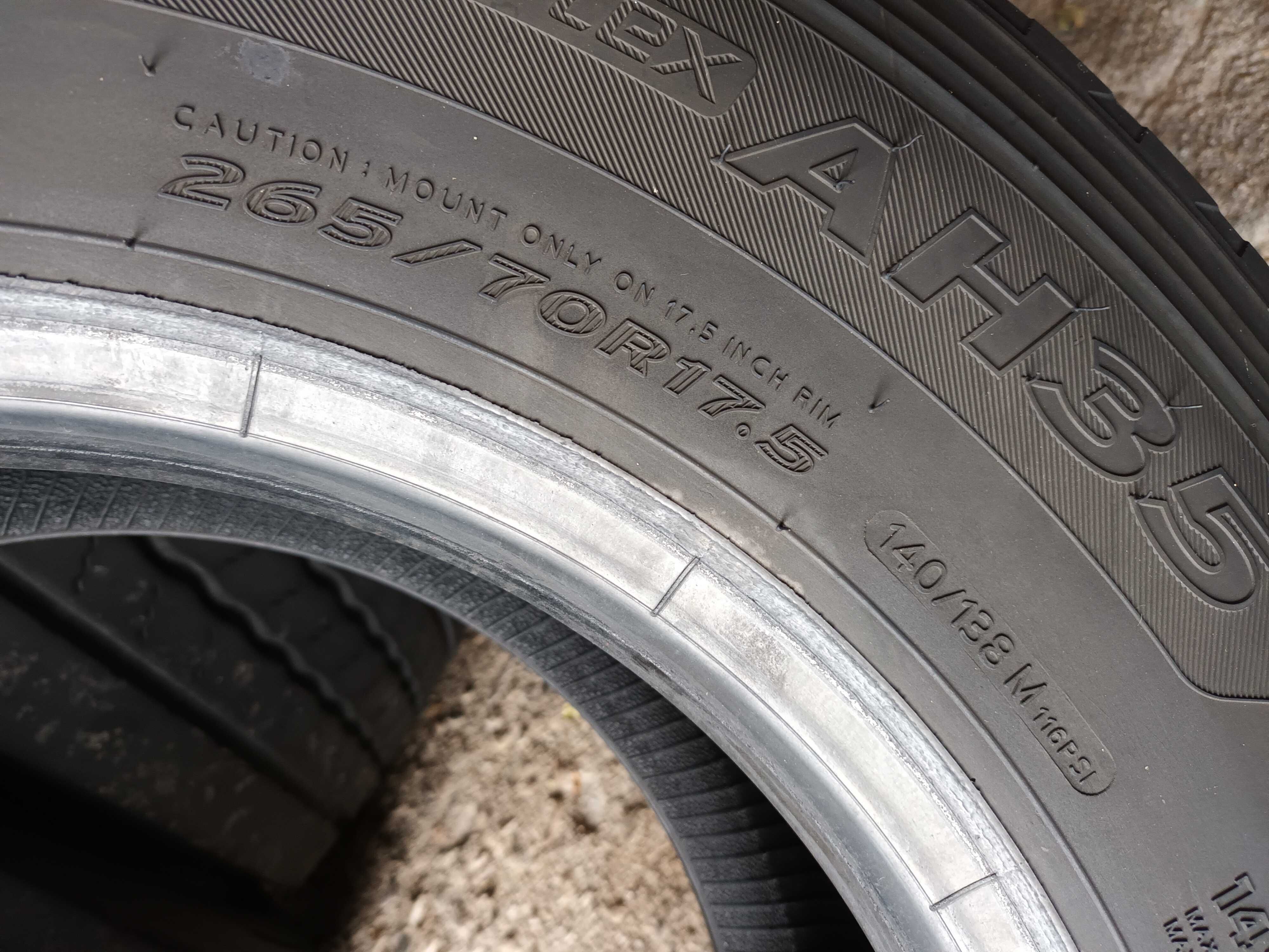 1 тежкотоварна гума 265/70 R17.5 Hankook AH35 140/138M M+S 14PR Korea