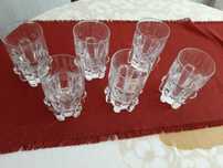 Комплект 6 броя оригинални стъклени чаши Чехословакия BOHEMIA Glass