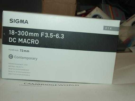 SIGMA 18-300mm F3.5-6.3 DC Macro pentru Nikon F nou. Sigilat!
