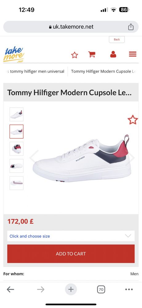 Adidasi Tommy Hilfiger FM0FM03427, pantofi sport Tommy piele