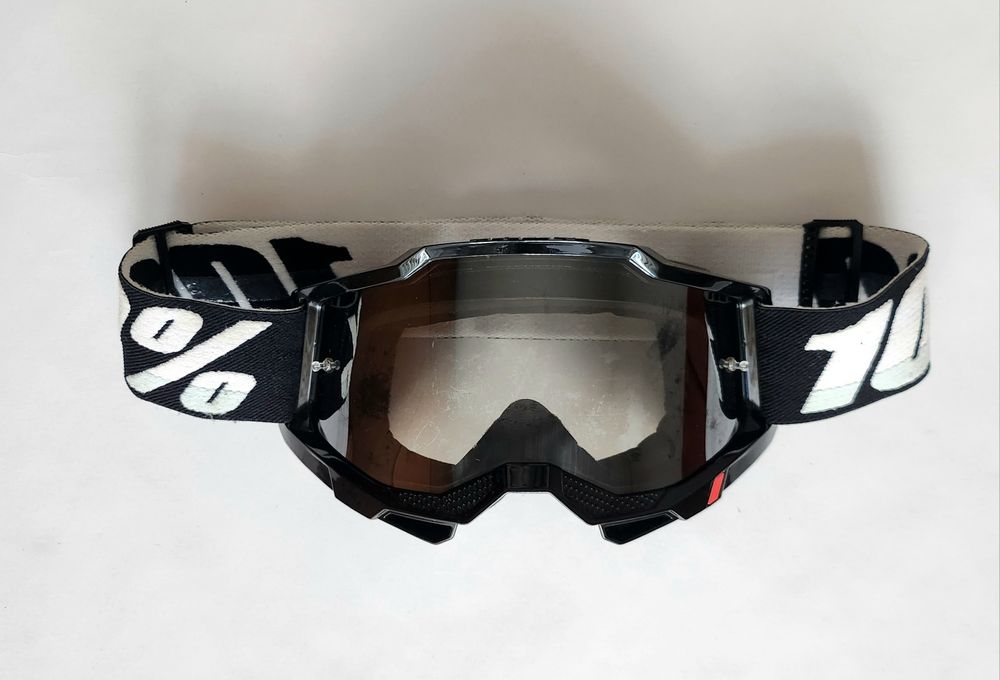 Ochelari de protectie 100% Strata 2 Black lentilă oglindă argintie