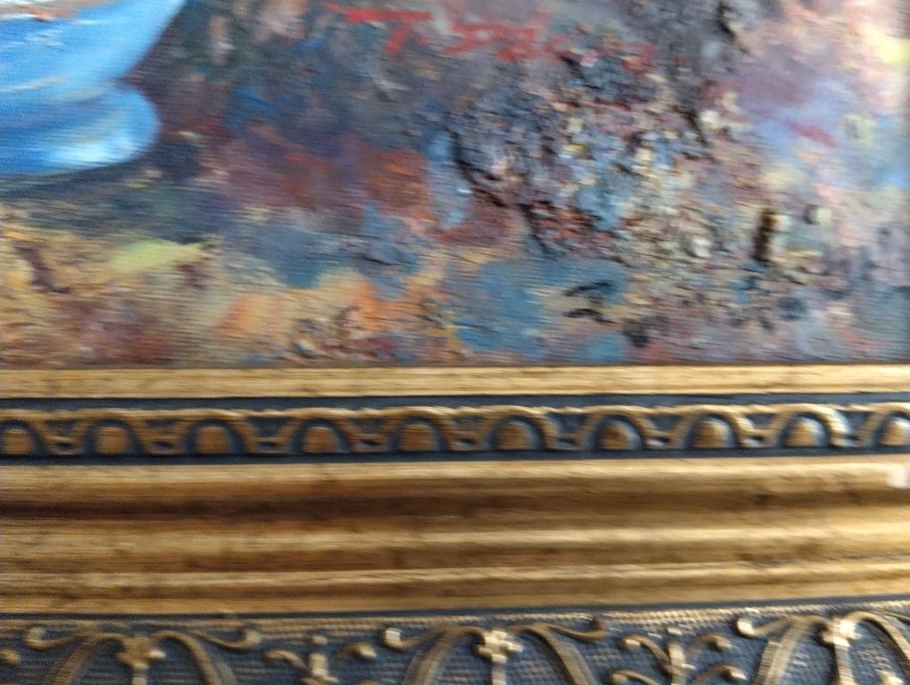 Картина маслени бой риба
