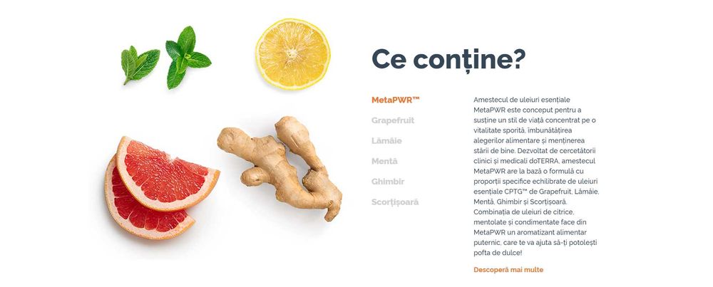 Biluțe MetaPWR™ Supliment alimentar cu uleiuri esențiale și îndulcitor