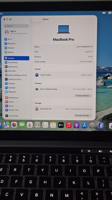 Apple Macbook Pro 13 A2338 M1 16GB RAM 512GB SSD