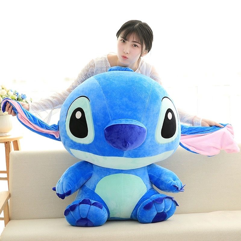 Jucarie de plus, Lilo & Stitch XXL 60 cm, albastru, NOU