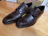 papuci Pantofi piele Derby Brogue - office nunta botez ocazie birou