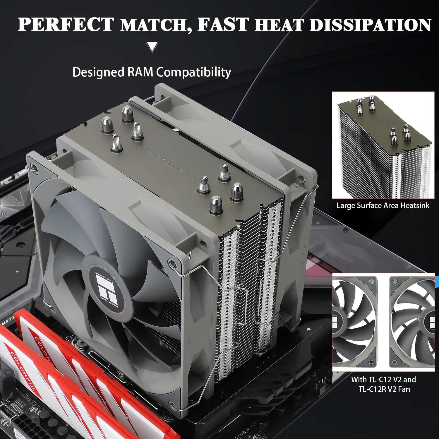 Cooler ProcesorCPU Aer Thermalright AssassinSpirit 120V2Plus,AMD Intel