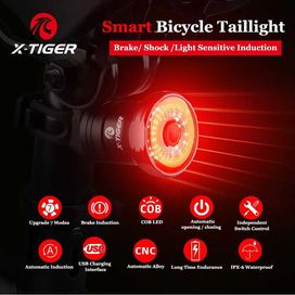 X-TIGER автоматичен стоп за велосипед, стоп светлина.