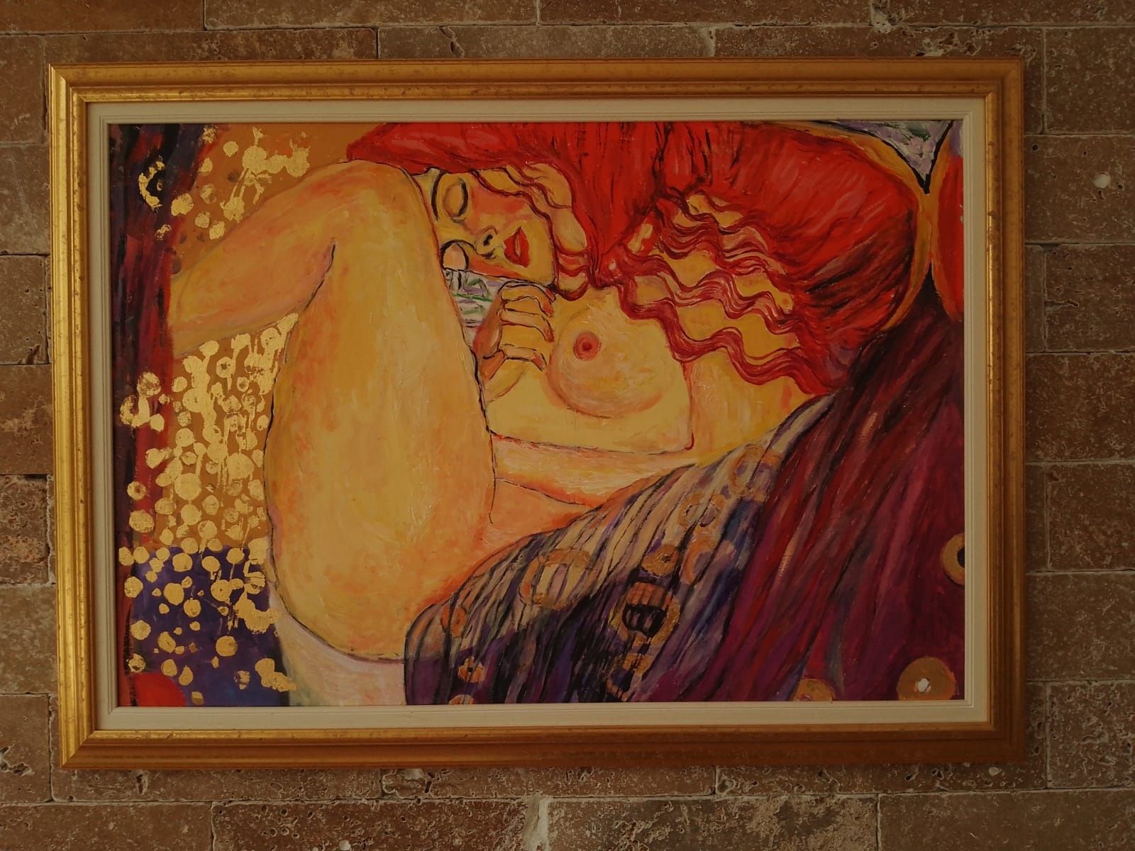 "Danae" reproducere după Gustav Klimt