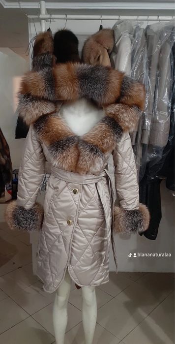 Geaca parka cu blana naturala
