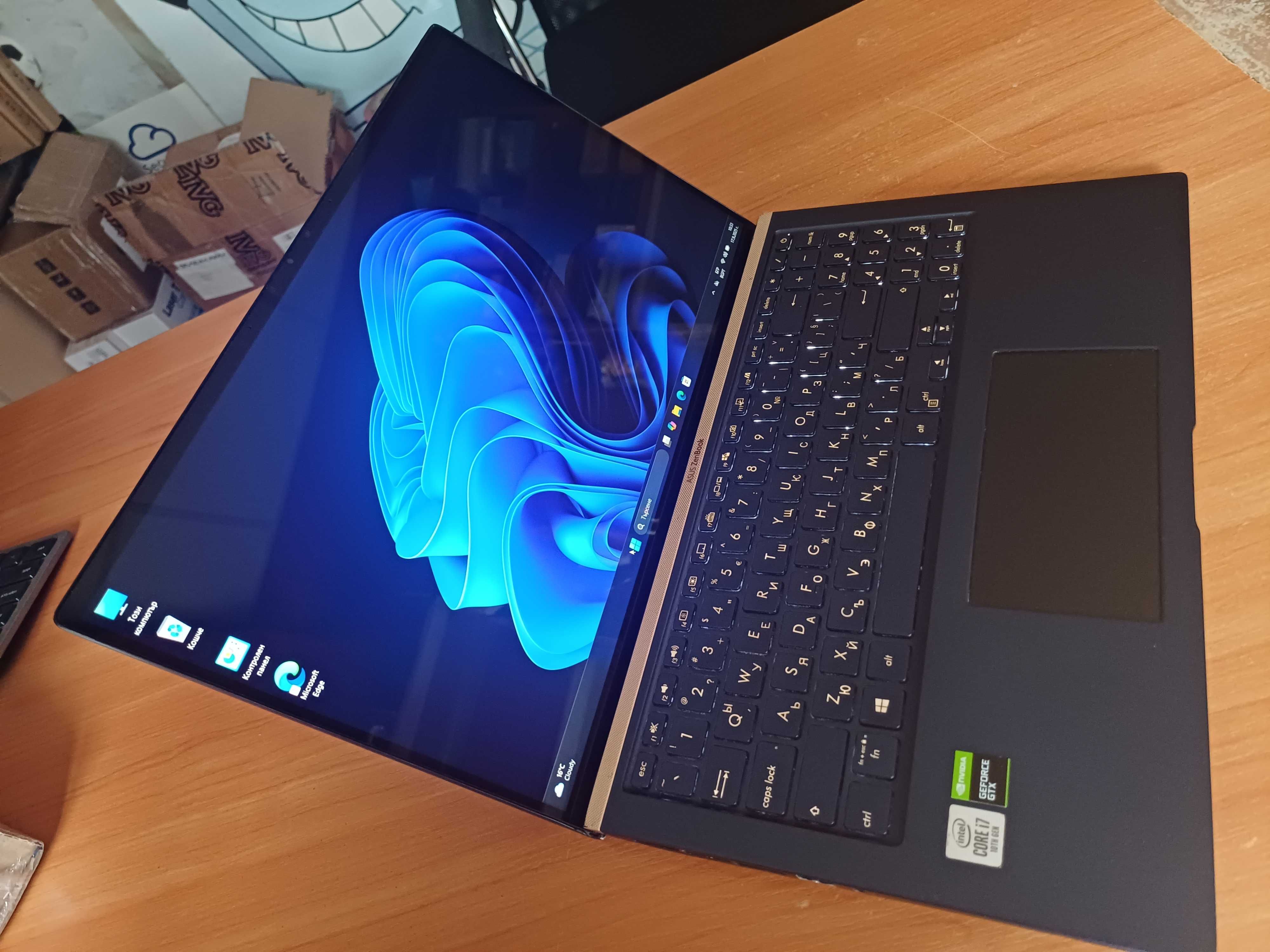 Asus Core™i7 - 4.90GHz/16GB DDR4/GTX 1650Ti MaxQ- 4GB/512GB -нова Бат.
