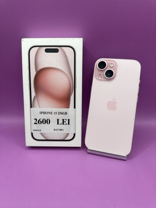 Iphone 15 Roz 256GB Baterie 88% •Matei Amanet Crangasi•20904