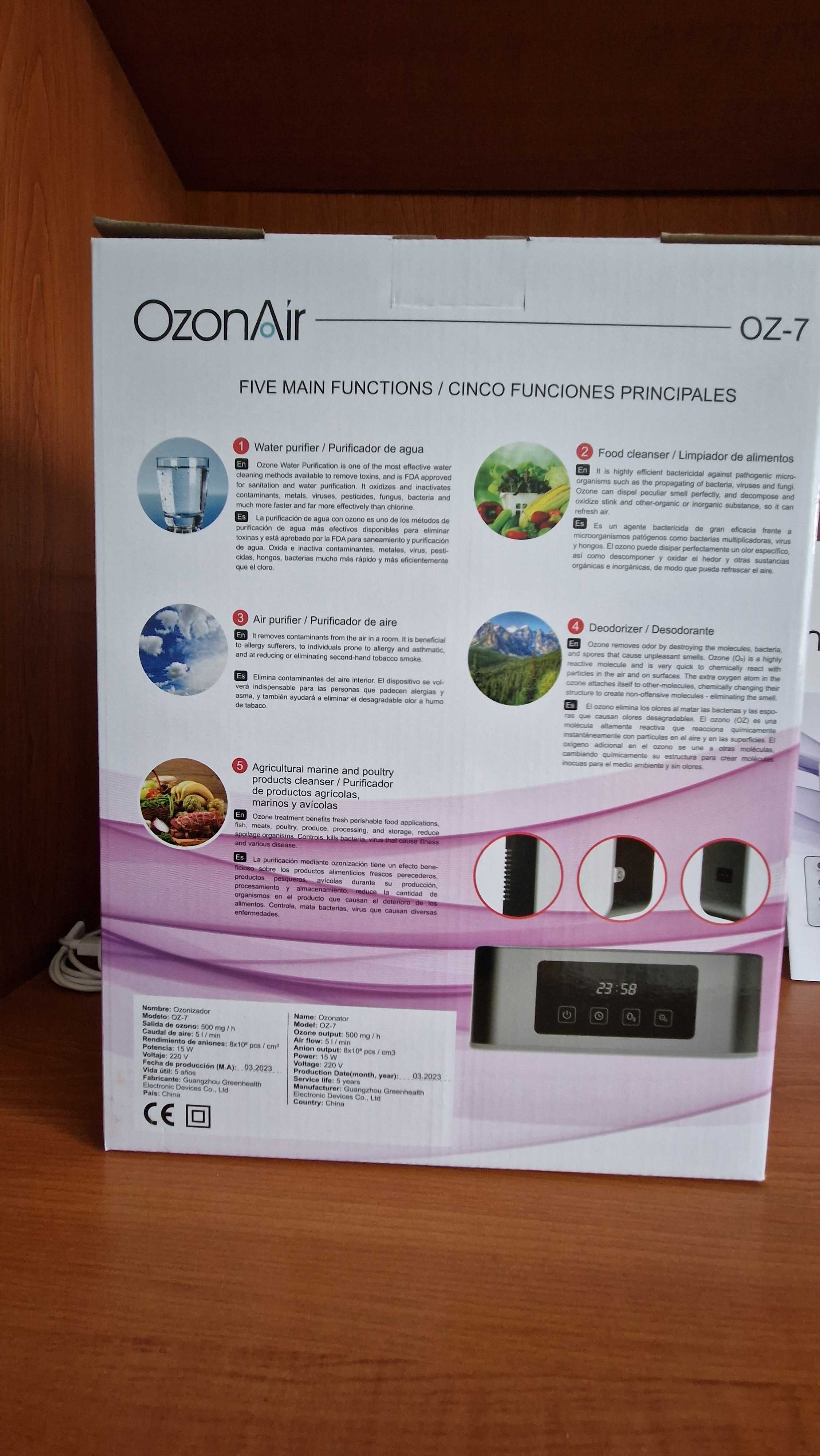 Ozon Air OZ-7 purificator Aer-Apa NOU