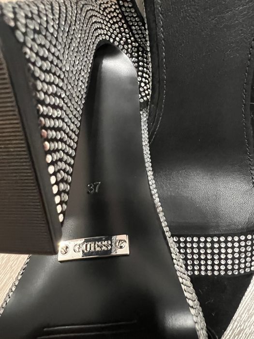 Sandale Guess negre cu strasuri 37 Noi