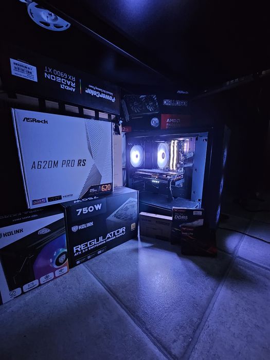 НОВ / RYZEN 5 7500f / RX 7700XT / 32GB RAM DDR5 / 3TB STORAGE