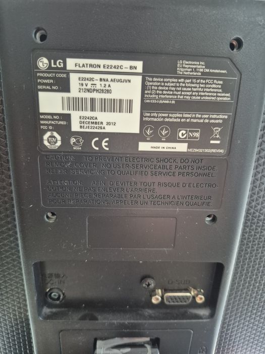 Monitor LG , E2242C-BN