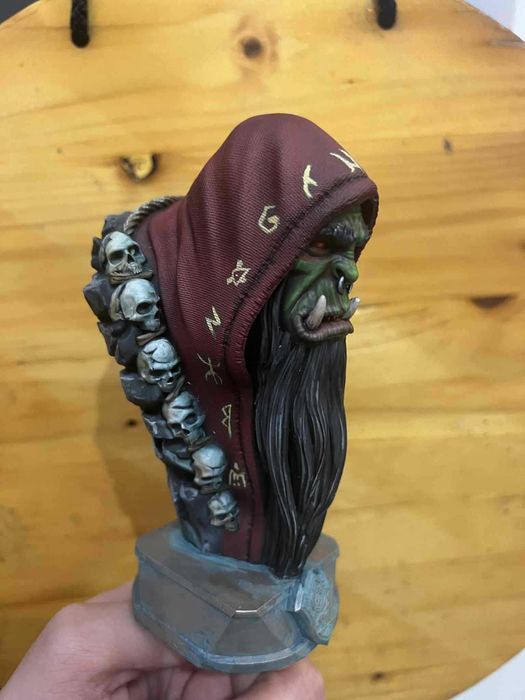 Bust Gul'dan World of Warcraft – 3D print pe rasina, pictat panual
