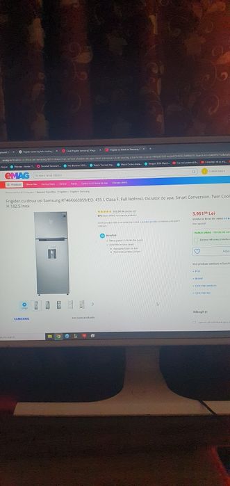 Frigider 2 usi Samsung, 455l, Full NoFrost, Dozator apa, Twin Cooling