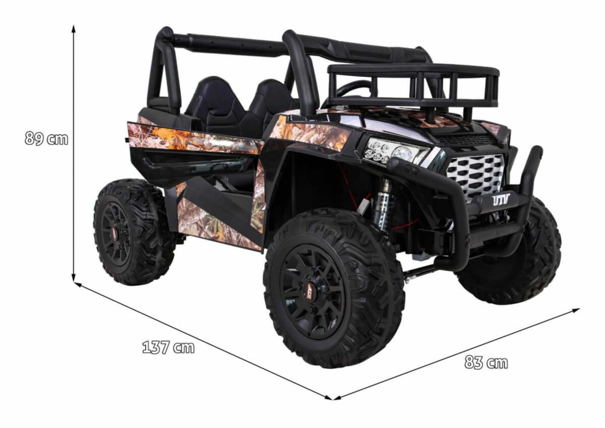 UTV electric copii 3-8 ani Muster JS360 2 loc, 400W 24V, Roti Moi Camo