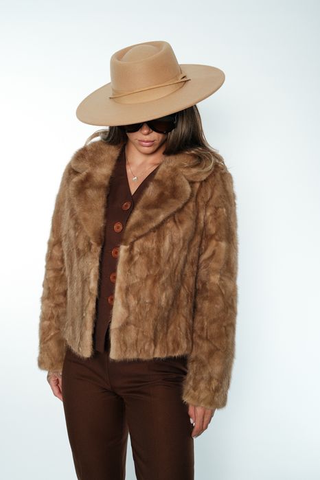 Haina scurta din blana naturala de nurca