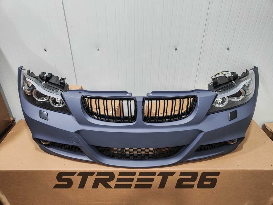 Pachet Bara Fata M BMW E90 E91 NFL (2005-2007) si Faruri Angel Eyes V3