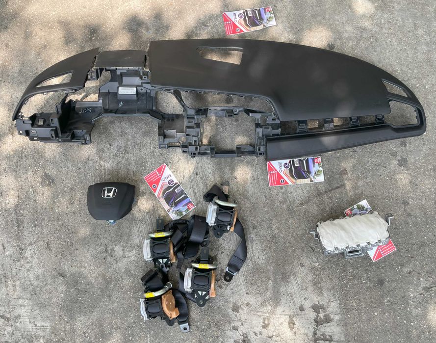 Honda Civic X - plansa bord - kit airbag volan pasager - set centuri