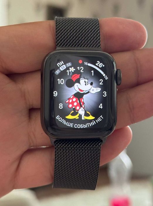 Apple Watch 6 Graphite Stainleess Steel 40 mm Milanese Loop Cellular