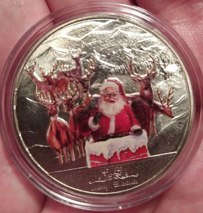 Коледно - новогодишен плакет в защитна капсула .