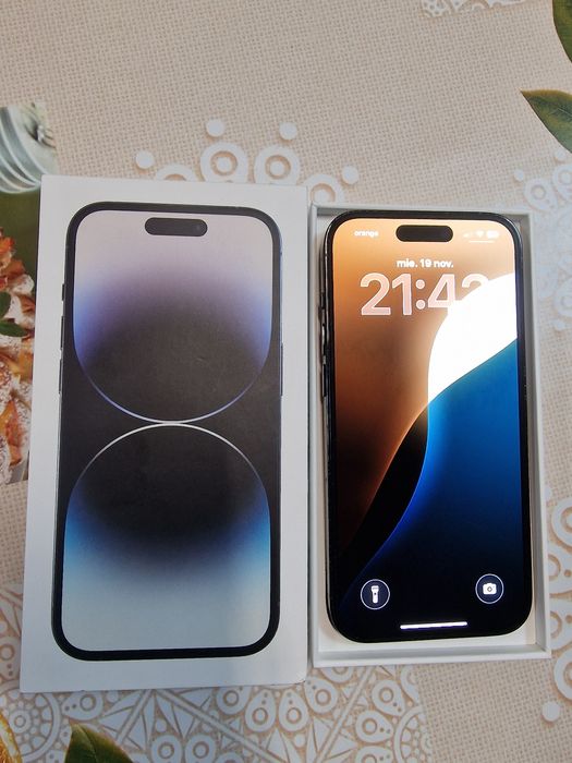 Iphone 14 pro black full box