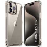 Прозрачен Силиконов Удароустойчив Кейс за Apple iPhone 15 Pro | Plus