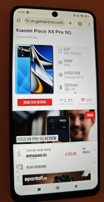 Vând telefon Xiaomi Poco X4 pro 5G pentru piese