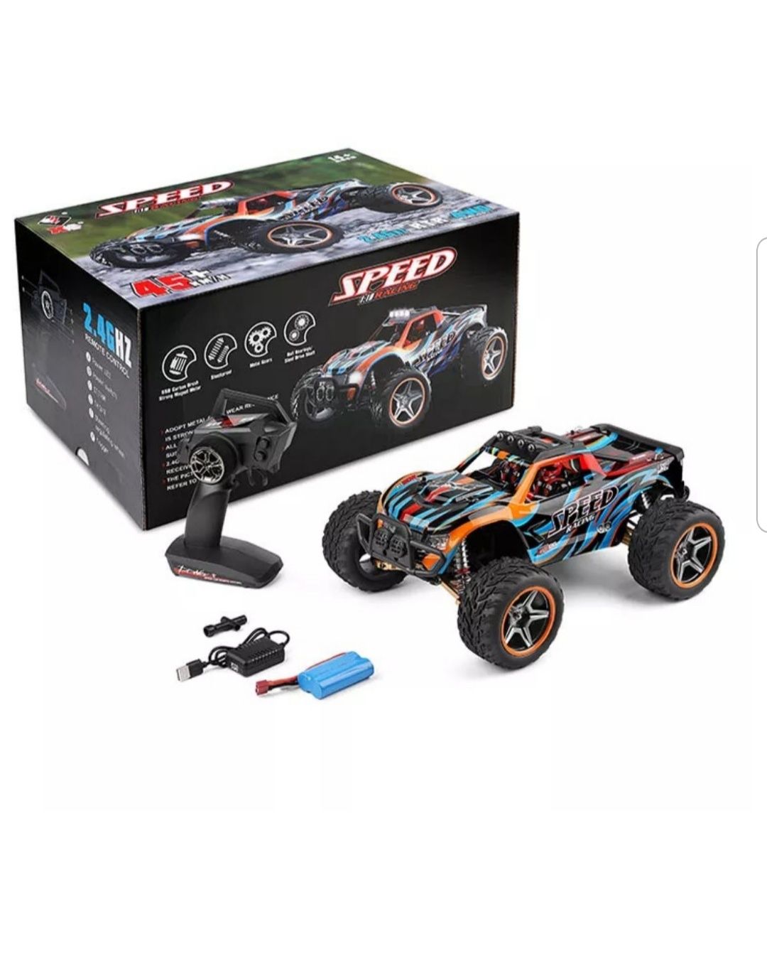 Masina radiocomandata MT 4x4 WLToys 1:10, 45km/h, piese aliaj