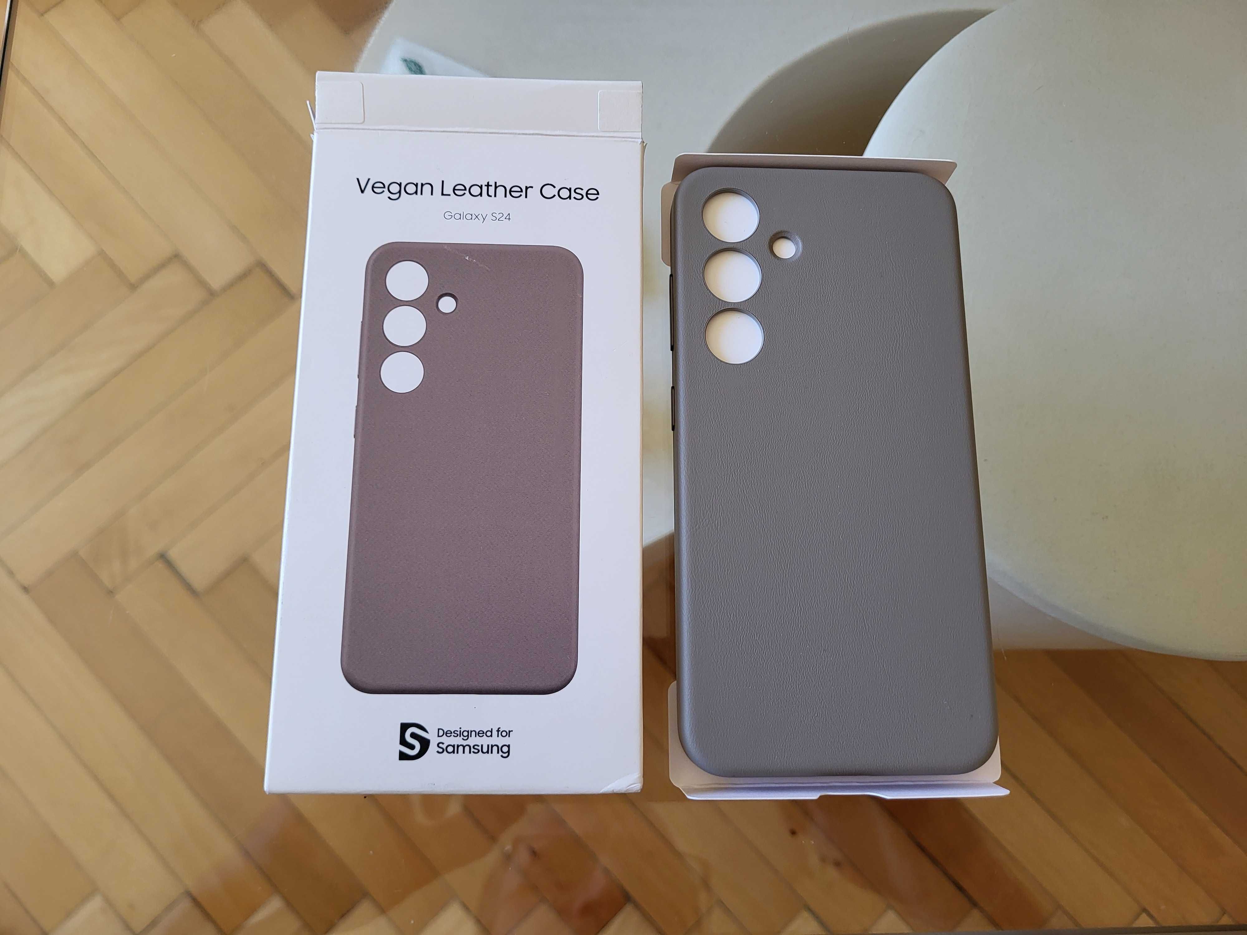 Оригинален гръб Samsung Leather Cover за Galaxy S24  - Тъмнокафяво.