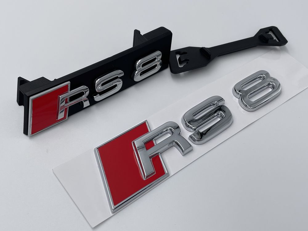 Set Embleme Audi Rs8 crom s-line