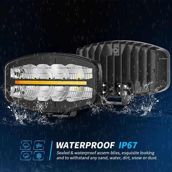 LED мощен диоден фар 12-24V за камиони трактори джипове 10C05