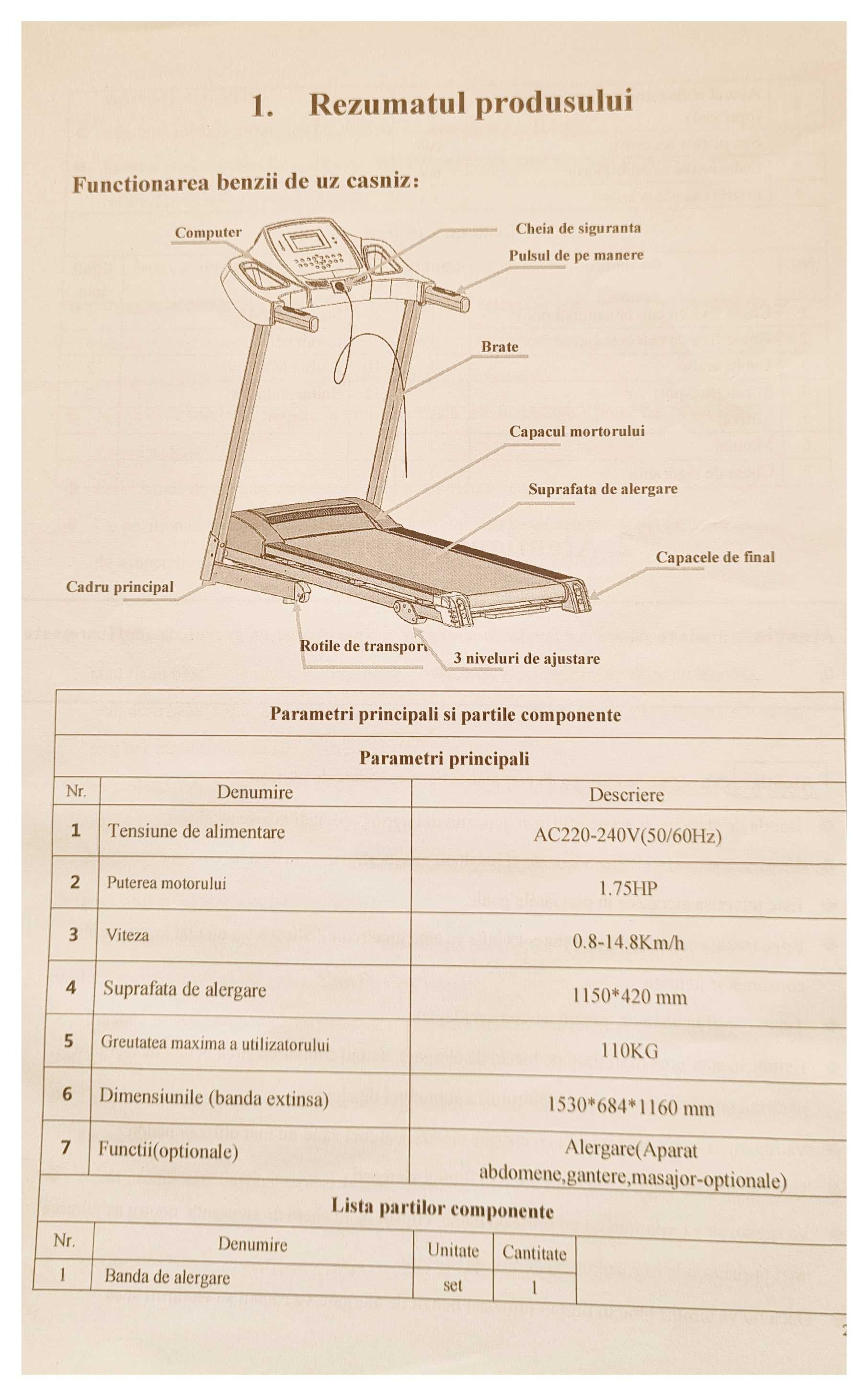 Vand Banda de alergare ENERGY FIT LUXURY 818 la un pret foarte bun