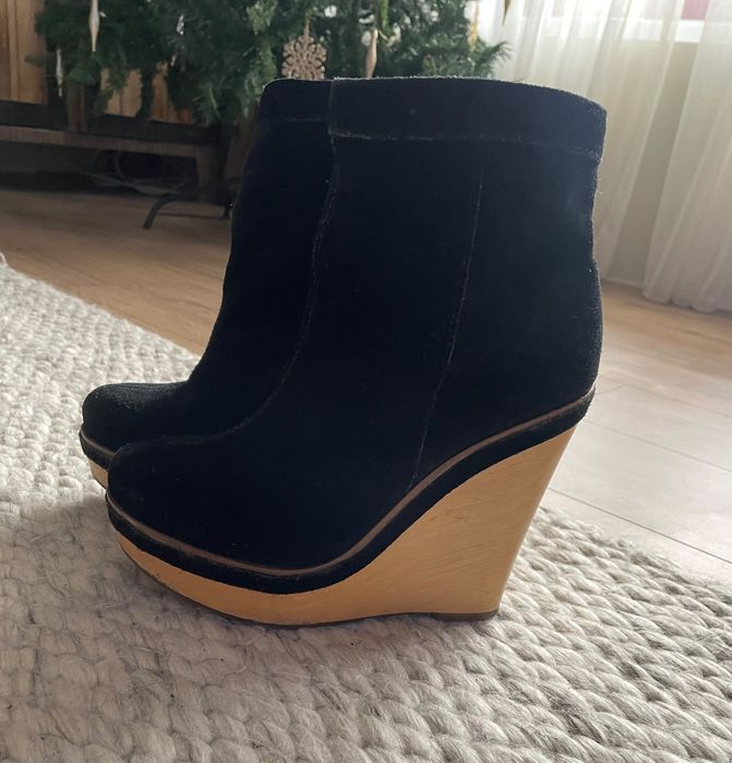 Дамски ботуши от естествен велур